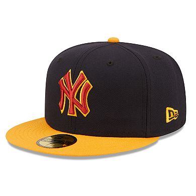 Men's New Era Navy/Gold New York Yankees Primary Logo 59FIFTY Fitted Hat