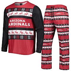 Men's Concepts Sport Black/Cardinal Arizona Cardinals Meter Long Sleeve T- Shirt & Pants Sleep Set