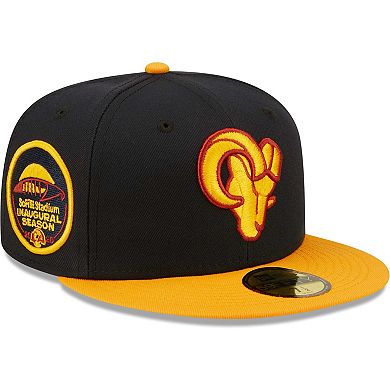 Men's New Era Navy/Gold Los Angeles Rams SoFi Stadium Inaugural Season 59FIFTY Fitted Hat