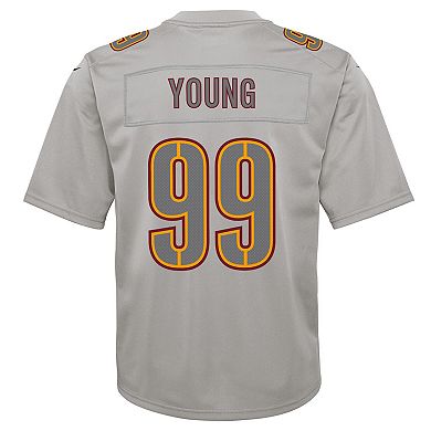 Youth Nike Chase Young Gray Washington Commanders Atmosphere Fashion Game Jersey