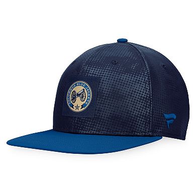 Men's Fanatics Branded Navy/Blue Columbus Blue Jackets Authentic Pro Alternate Logo Snapback Hat