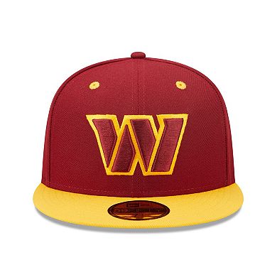 Men's New Era Burgundy/Gold Washington Commanders Flipside 2Tone 59FIFTY Fitted Hat
