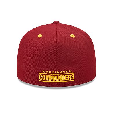 Men's New Era Burgundy/Gold Washington Commanders Flipside 2Tone 59FIFTY Fitted Hat