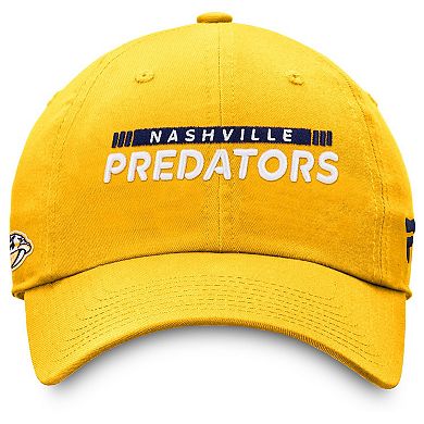 Men's Fanatics Branded Gold Nashville Predators Authentic Pro Rink Adjustable Hat