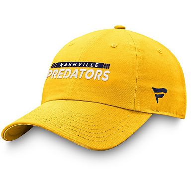 Men's Fanatics Branded Gold Nashville Predators Authentic Pro Rink Adjustable Hat