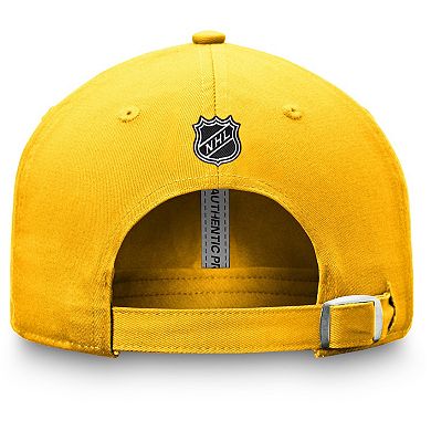 Men's Fanatics Branded Gold Nashville Predators Authentic Pro Rink Adjustable Hat