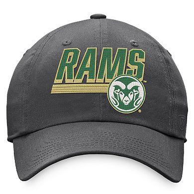 Men's Top of the World Charcoal Colorado State Rams Slice Adjustable Hat