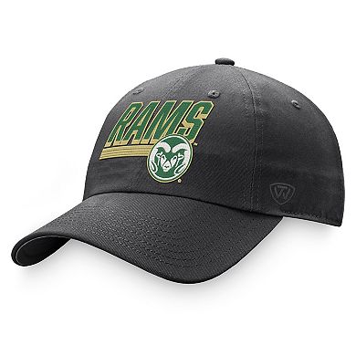 Men's Top of the World Charcoal Colorado State Rams Slice Adjustable Hat