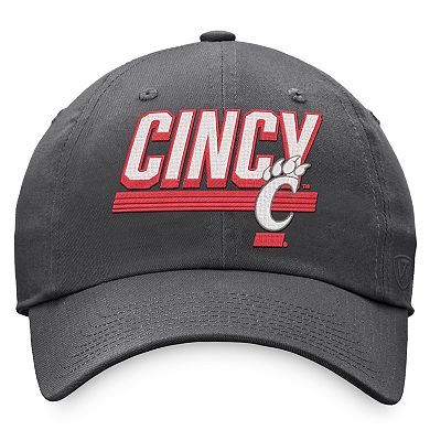 Men's Top of the World Charcoal Cincinnati Bearcats Slice Adjustable Hat