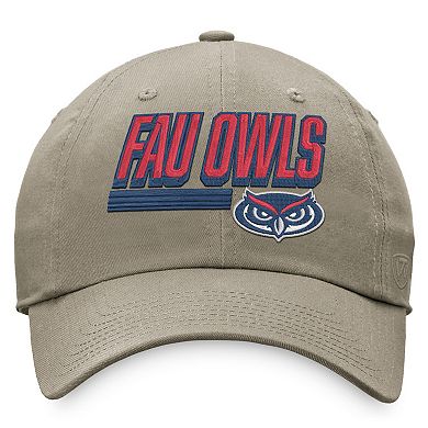 Men's Top of the World Khaki FAU Owls Slice Adjustable Hat