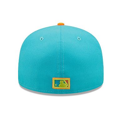 Men's New Era Blue/Orange Los Angeles Dodgers Vice Highlighter 59FIFTY Fitted Hat