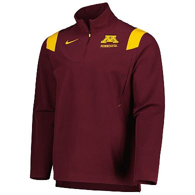 Men's Nike Maroon Minnesota Golden Gophers 2022 Coaches Sideline Quarter-Zip Top