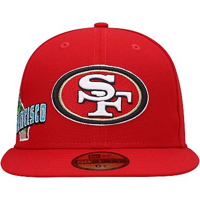 Men's New Era Scarlet San Francisco 49ers Stateview 59FIFTY Fitted Hat
