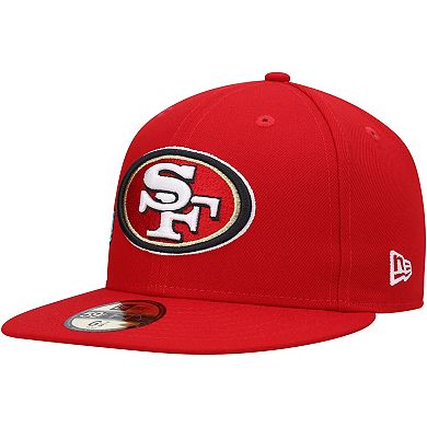Men's New Era Scarlet San Francisco 49ers Stateview 59FIFTY Fitted Hat