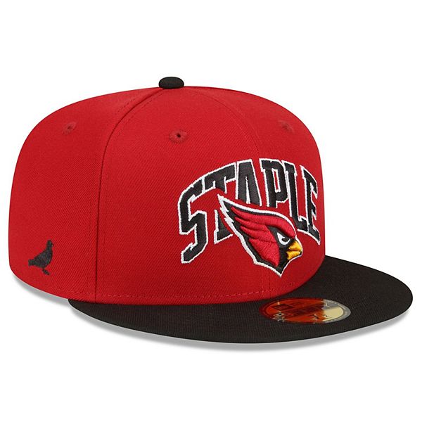 Men's New Era Cardinal/Black Arizona Cardinals NFL x Staple Collection  59FIFTY Fitted Hat