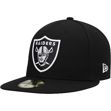 Men's New Era Black Las Vegas Raiders Stateview 59FIFTY Fitted Hat