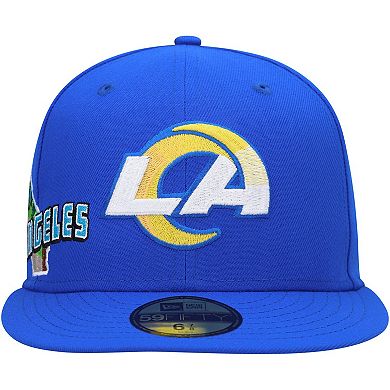 Men's New Era Royal Los Angeles Rams Stateview 59FIFTY Fitted Hat