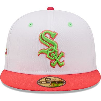 Men's New Era White/Coral Chicago White Sox 2003 MLB All-Star Game Strawberry Lolli 59FIFTY Fitted Hat