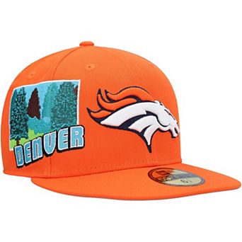 Men's New Era Orange Denver Broncos Stateview 59FIFTY Fitted Hat