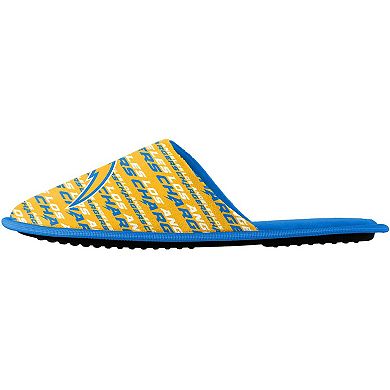 Youth FOCO Los Angeles Chargers Scuff Wordmark Slide Slippers