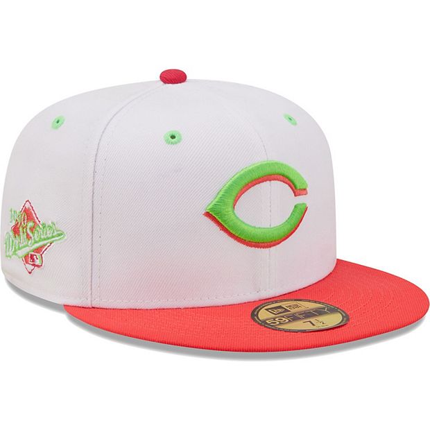 Men's New Era White/Red Cincinnati Reds Undervisor 59FIFTY Fitted Hat