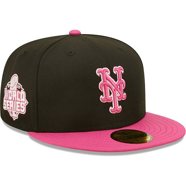 New Era Girl's New York Mets Pink Dipdye V-Neck T-Shirt