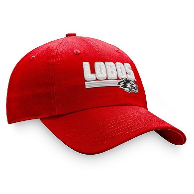 Men's Top of the World Red New Mexico Lobos Slice Adjustable Hat