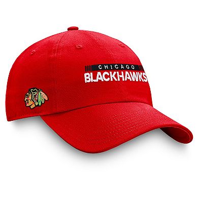 Men's Fanatics Branded Red Chicago Blackhawks Authentic Pro Rink Adjustable Hat