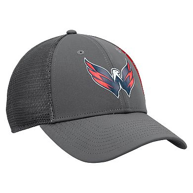 Men's Fanatics Branded Charcoal Washington Capitals Authentic Pro Home Ice Trucker Snapback Hat