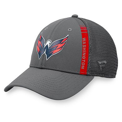 Men's Fanatics Branded Charcoal Washington Capitals Authentic Pro Home Ice Trucker Snapback Hat