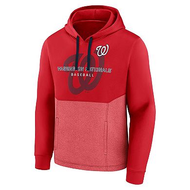 Men's Fanatics Branded Red Washington Nationals Call the Shots Pullover Hoodie