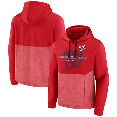Men's Fanatics Branded Red Washington Nationals Call the Shots Pullover Hoodie