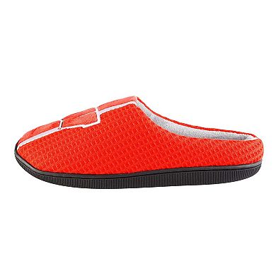 Men's FOCO Red Wisconsin Badgers Team Stripe Memory Foam Slide Slippers