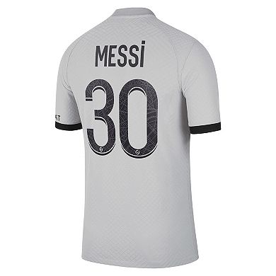 Men's Nike Lionel Messi Black Paris Saint-Germain 2022/23 Away Vapor ...