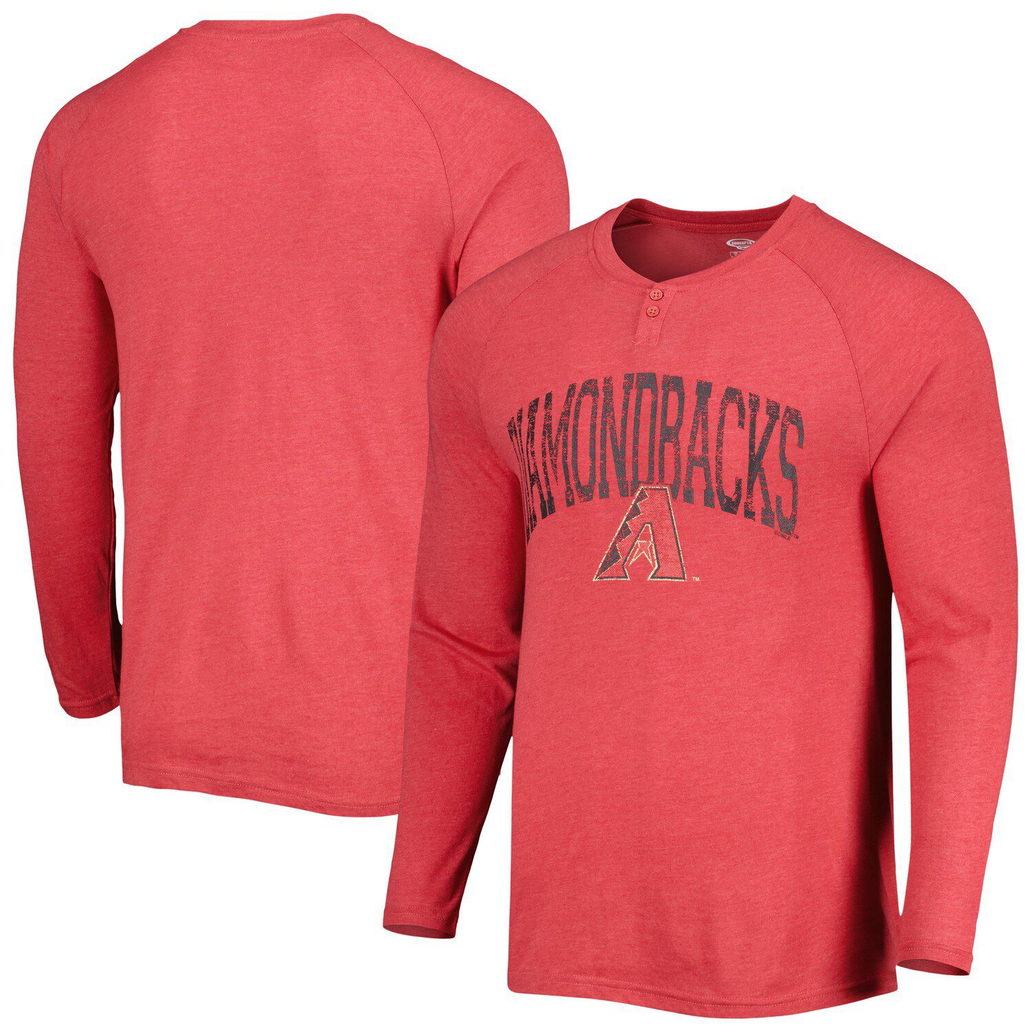 Nike Women's Heathered Red Arizona Diamondbacks Tri-Blend Raglan 3/4 Sleeve  T-shirt