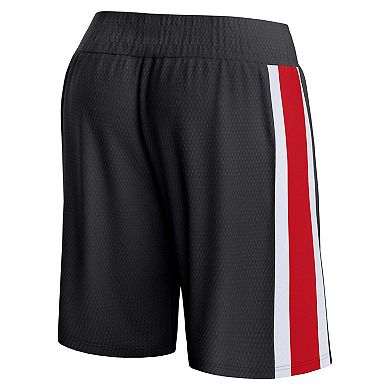 Men's Fanatics Branded Black Portland Trail Blazers Referee Iconic Mesh Shorts