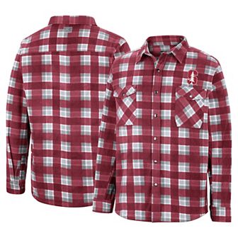 Men's Colosseum Cardinal Stanford Cardinal Ellis Full-Snap Jacket