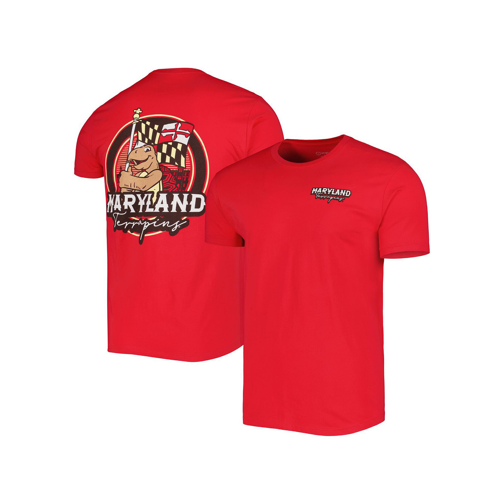 Mens Red Maryland Terrapins Hyperlocal T-Shirt, Size: Large