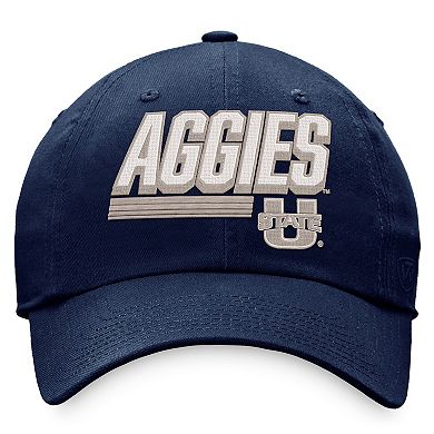 Men's Top of the World Navy Utah State Aggies Slice Adjustable Hat