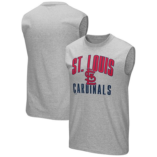 Men's Fanatics Branded Heather Gray St. Louis Cardinals Game Legend  Sleeveless Shooter T-Shirt