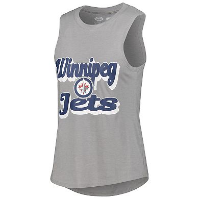 Women's Concepts Sport Heather Gray/Heather Navy Winnipeg Jets Meter Muscle Tank Top & Pants Sleep Set