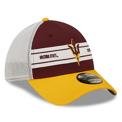 Men's New Era Maroon/Gold Arizona State Sun Devils Banded 39THIRTY Flex Hat