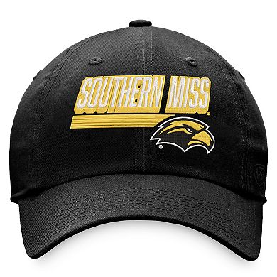 Men's Top of the World Black Southern Miss Golden Eagles Slice Adjustable Hat
