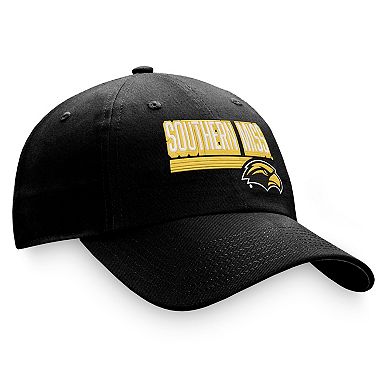 Men's Top of the World Black Southern Miss Golden Eagles Slice Adjustable Hat