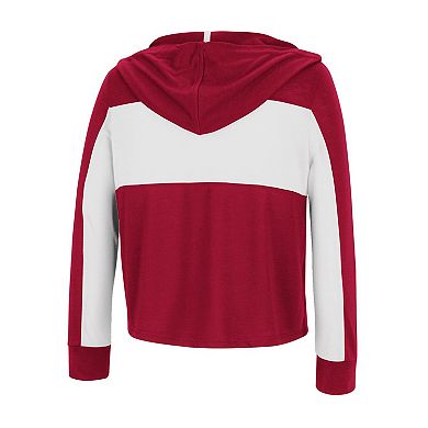 Girls Youth Colosseum Crimson Alabama Crimson Tide Galooks Hoodie Lace-Up Long Sleeve T-Shirt