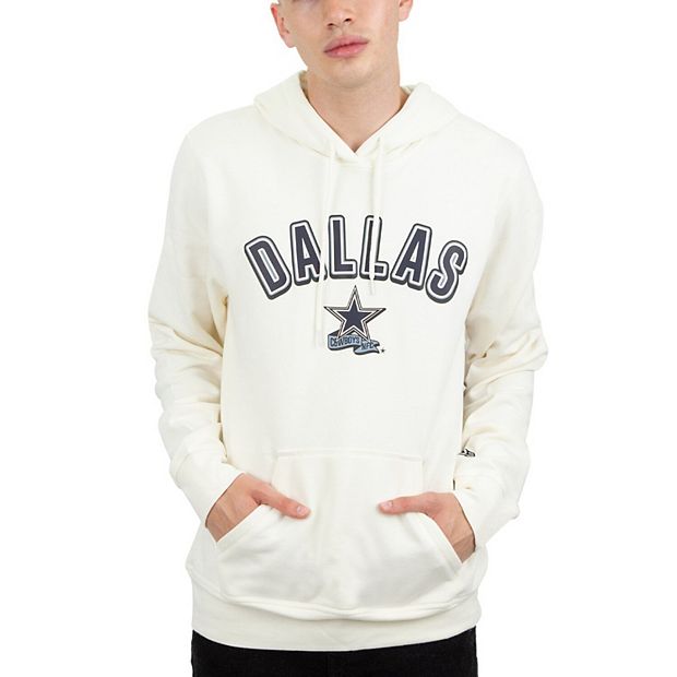 Men's New Era Cream Dallas Cowboys Sideline Chrome Pullover Hoodie