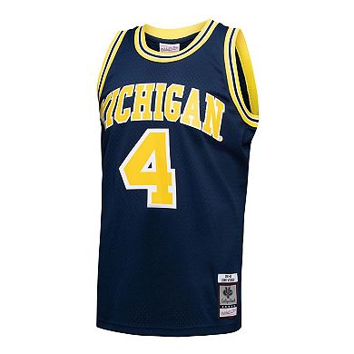 Men's Mitchell & Ness Chris Webber Navy Michigan Wolverines 1991-92 College Vault Player Swingman Jersey
