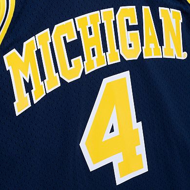 Men's Mitchell & Ness Chris Webber Navy Michigan Wolverines 1991-92 College Vault Player Swingman Jersey