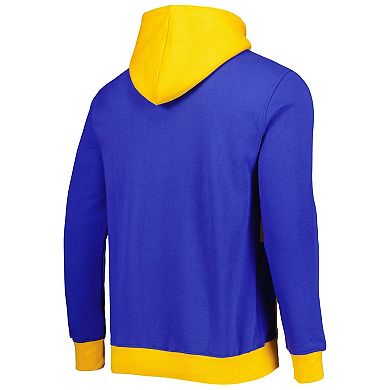 Men's Mitchell & Ness Royal Los Angeles Rams Big Face 5.0 Pullover Hoodie