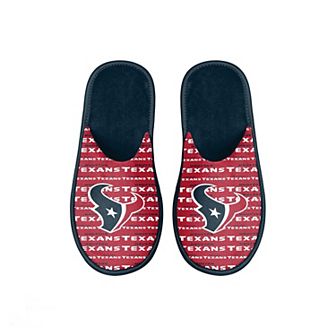 Youth FOCO Houston Texans Scuff Wordmark Slide Slippers